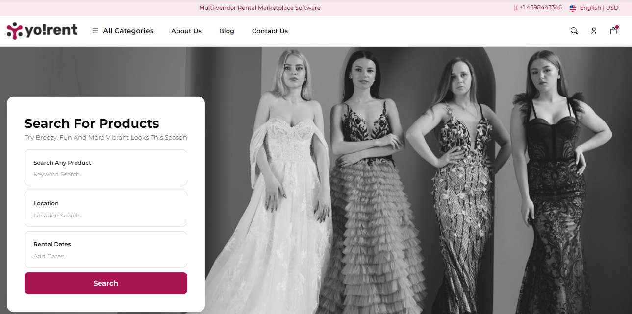 Dress rental Software Demo